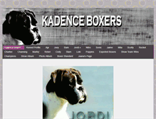 Tablet Screenshot of kadence-boxers.com